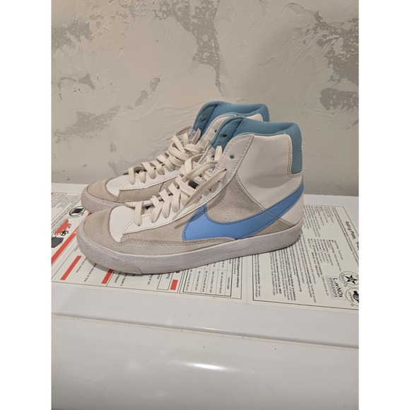 Nike Shoes - Nike Blazer Mid 77 SE GS University White Blue DH8640-104 Kids Sneakers 6Y